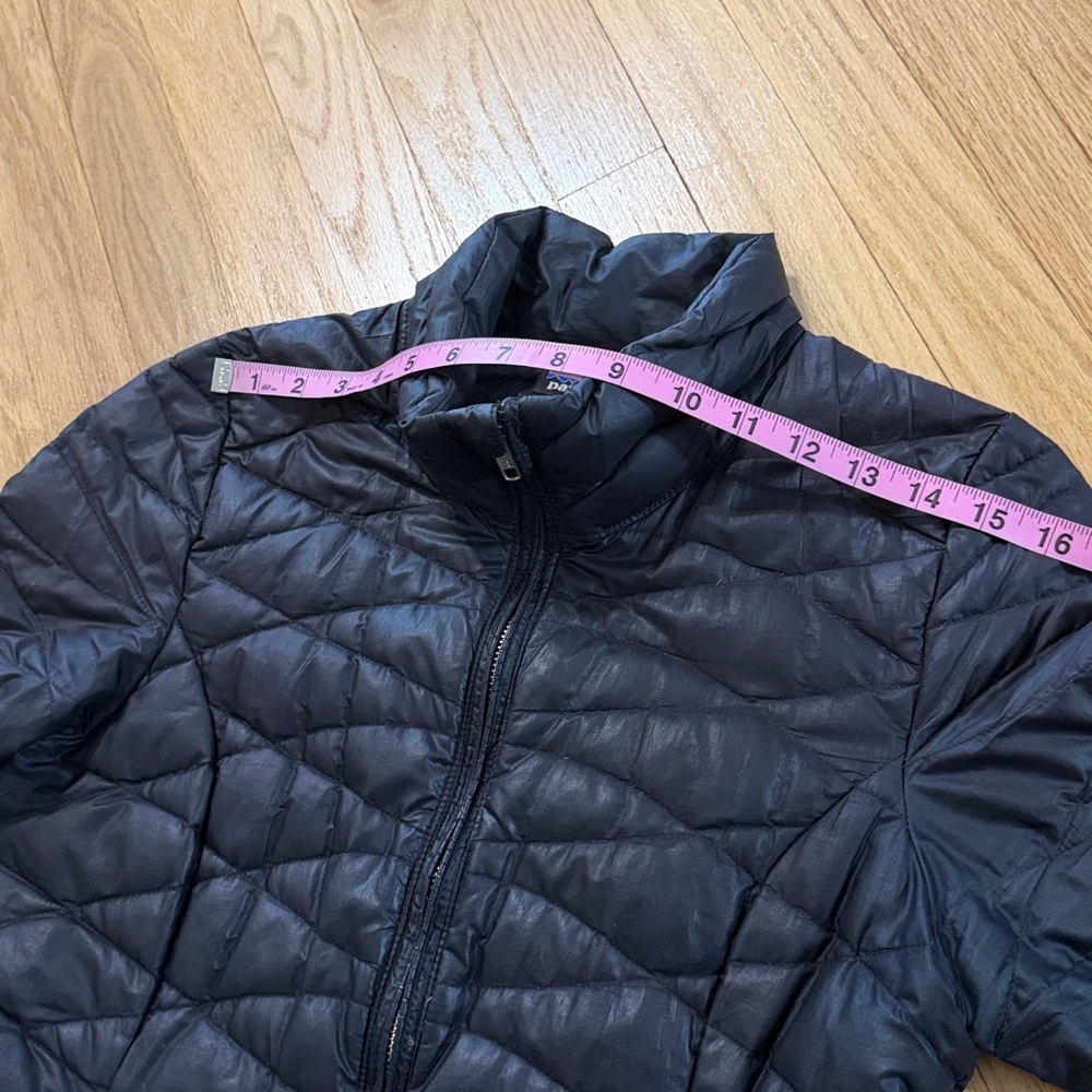 Patagonia Black Duckdown Longline Coat Sz S - Picture 8 of 11